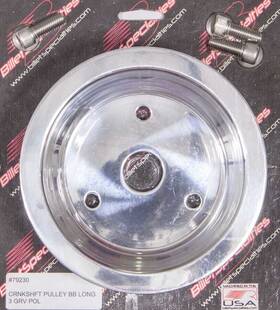 Billet Specialties 79230 - Bbc 3 Grv Crank Pulley Lwp Polished