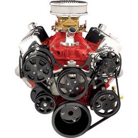 Billet Specialties Blk13220 - Sbc Tru Track Pulley System Black