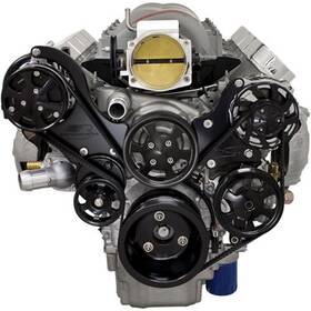 Billet Specialties Blk13450 - Ls1/2/3/6 Tru Trac Pulley System Black