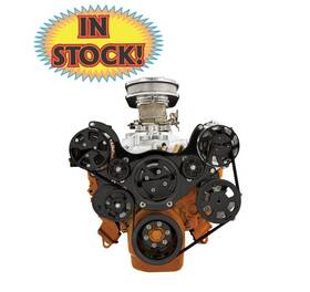 Billet Specialties Blk13800 13800 - Tru Trac Serpentine System-air Alt&p/s-sb Mopar-black