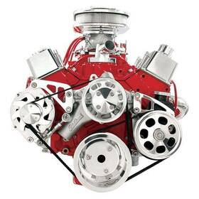 Billet Specialties Fm2122pc - Serpentine Conversion Kit With Middle Mount