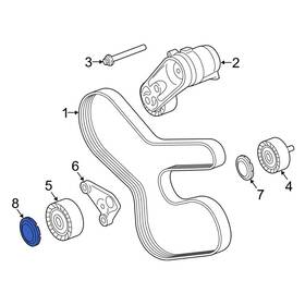 Bmw Oe 11287544616 For X5 2011-2018 Accessory Drive Belt Idler Pulley Cap