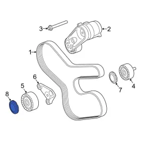 11287544616 Bmw Oe For X5 2011-2018 Accessory Drive Belt Idler Pulley Cap