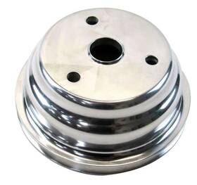 Bous Performance E43031p Small Block Chevy 350 Lwp Crankshaft Pulley Single V Belt Satin