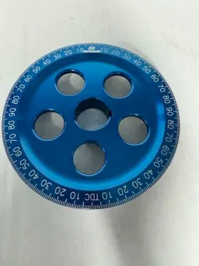 1897 Cb Performance Products Blue Anodized 7 Inch Billet O.e. Style Crankshaft Pulley