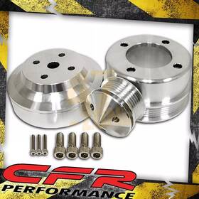 Cfr Performance Hz-02010-pol Underdrive Serpentine Pulley Set For 79-93 Ford Mustang 5.0 Polished Aluminum