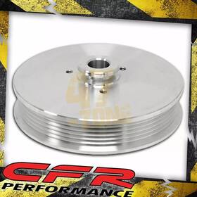 Cfr Performance Hz-02011-c 6 Groove Power Steering Pump Pulley For 79-93 Ford Mustang 5.0 Chrome Aluminum