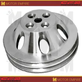 Hz-8842-pol Cfr Performance Fit Chevy Big Block Polished Aluminum Water Pump Pulley 2 Groove Short Swp