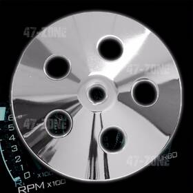 Cfr Performance Hz-8848-c For 1955-72 Chevy Gm Aluminum Key-way Power Steering Pump Pulley - Chrome