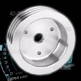 Cfr Performance Hz-8849-pol Aluminum For Chevy Bb Crank Pulley - 3 Groove Short Swp Polished