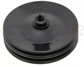 Cfr Performance Hz-8949-pbk Black Steel Key Way Power Steering Pump Pulley For Chevy Gm 2 Groove V Belt