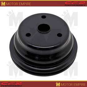 Cfr Performance Hz-9484-pbk Fits Chevy Sb Small Block Engine Aluminum Crank Pulley 1 Groove Long Black
