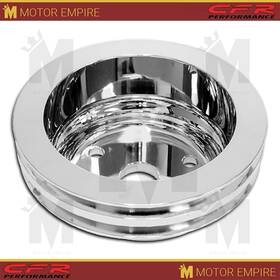 Cfr Performance Hz-9485-c Fit Chevy Sb Small Block Engine Chrome Aluminum Crank Pulley 2 Groove Lwp