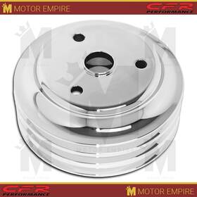 Cfr Performance Hz-9486-c Fits Chevy Sb Small Block Engine Chrome Aluminum Crank Pulley 3 Groove Lwp