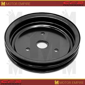 Cfr Performance Hz-9603-pbk Fits 1955-68 Chevy Sb Small Block Black Steel Crankshaft Pulley Short 2 Groove