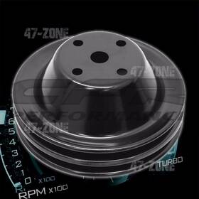 Cfr Performance Hz-9605-pbk For 69-85 Chevy Small Block 2 Groove Edp Black Steel Long Water Pump Pulley