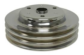 Cfr Performance Hz-9608-bc 1969 1985 Chevy Sb Crankshaft Pulley 3 Groove Long Water Pump Black Chrome
