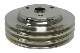 Hz-9608-bc Cfr Performance 1969 1985 Chevy Sb Crankshaft Pulley 3 Groove Long Water Pump Black Chrome