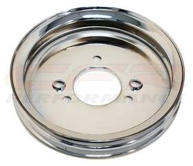 Cfr Performance Hz-9816-c For 1955-1968 Chevy Big Block Bbc Chrome Steel Crank Pulley 2 Groove Swp
