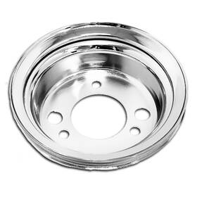 Cfr Performance Hz-9817-c For 1955-1968 Chevy Chrome Steel Crank A-c Add On Pulley 1 Groove Short Swp