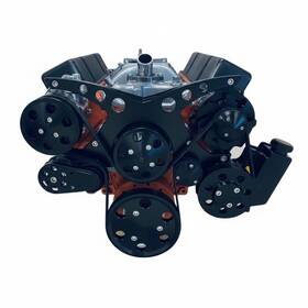 Chap Performance Bbc-bc101 Bbc Serpentine Pulley Conversion Kit Alt Ps Ac 396 427 454 Black Powdercoat