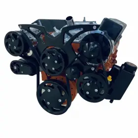 Bbc-bt102 Chap Performance Bbc Serpentine Pulley Conversion Kit Alt Ps Ac 396 427 454 Black Powder