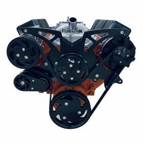 Chap Performance Bbc-btn101 Bbc Serpentine Pulley Conversion Kit Alt A/c 396 427 454 Black Powder Coat