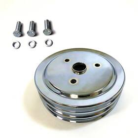 Cncdpt Cnccm2325736343 Sb Chevy Crank Pulley 3 Groove Crankshaft Triple Short Water Pump Balancer Swp