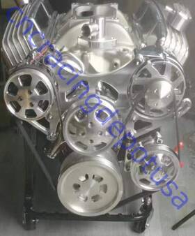 Cncrsr Cncv76145put82987642p Sbc Small Block Chevy Serpentine Pulley Conversion Kit 283 350 400 Lwp