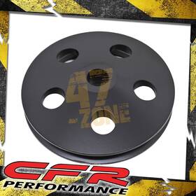 Cobra-tek Hz-8851-pbk For Chevy Ford Gm Aluminum Press Fit Type Ii Power Steering Pump Pulley - Black