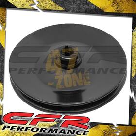 Cobra-tek Hz-8948-pbk Power Steering Pump Steel Pulley Gm For Chevy Key Way Edp Black