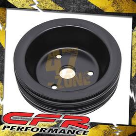 Cobra-tek Hz-8963-pbk For Chevy Small Block Crank Pulley 3 Groove - Black