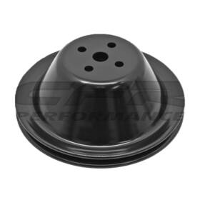 Cobra-tek Hz-9600-pbk Edp Black Steel Water Pump Pulley Fits 1955-68 Chevy Small Block Sbc Cobra-tek