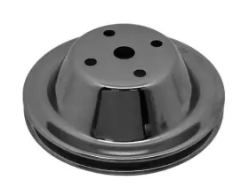 Hz-9604-bc Cobra-tek 1 Groove Black Chrome Steel Long Water Pump Pulley For 1969-85 Chevy Small Block