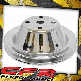 Cobra-tek Hz-9604-c For 1969-85 Chevy Small Block Chrome Steel Water Pump Pulley - Long 1 Groove