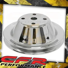 Hz-9604-c Cobra-tek For 1969-85 Chevy Small Block Chrome Steel Water Pump Pulley - Long 1 Groove