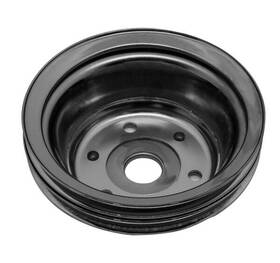 Cobra-tek Hz-9607-bc 2 Groove Crankshaft Pulley Black Chrome For 1969-1985 Chevy Small Block Lwp