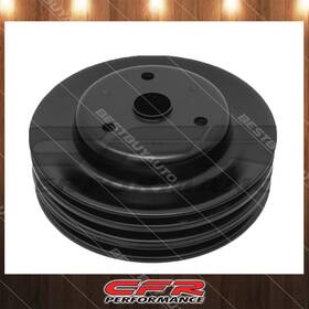 Cobra-tek Hz-9608-pbk 3 Groove Black Steel Crankshaft Pulley For 1969-1985 Chevy Small Block Lwp