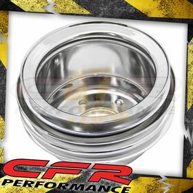 Cobra-tek Hz-9772-c Steel For 1965-1966 Ford Sb Crank Pulley 3 Groove - Chrome