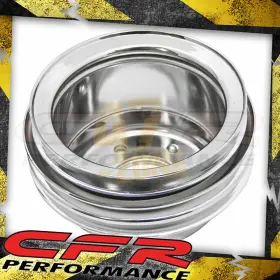 Hz-9772-c Cobra-tek Steel For 1965-1966 Ford Sb Crank Pulley 3 Groove - Chrome