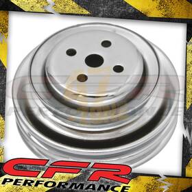 Cobra-tek Hz-9773-c For 64-73 Ford Sb Water Pump Pulley 3 Groove Chrome California Smog