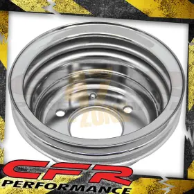 Hz-9774-c Cobra-tek Steel For 1964-1966 Ford Sb Crank Pulley 2 Groove - Chrome