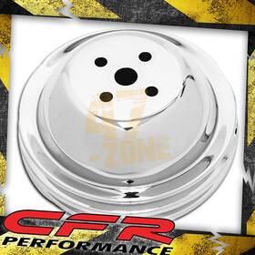 Cobra-tek Hz-9815-c For 1955-68 Chevy Big Block Chrome Steel Water Pump Pulley - 2 Groove Short