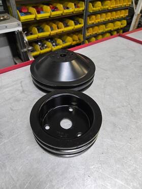 Coleman Ds-363xl Sbc Performance Short Water Pump Crank Pulley Set Aluminum 30% Reduction V-belt