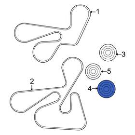 Dodge Oe 4891797ab For Avenger 08-14 Upper Accessory Drive Belt Idler Pulley