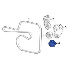 Dodge Oe 68503254aa For Durango 2022-2024 Accessory Drive Belt Idler Pulley