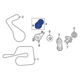 68617113aa Dodge Oe Accessory Drive Belt Tensioner Assembly 68617113aa Dodge Oe Accessory Drive Belt Tensioner Assembly
