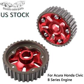 Doubleautoparts Bpu003-gy-rd-b 2 X For Honda Civic B16a B16b B18c Acura Integra Racing Camshaft Gear Pulley Red