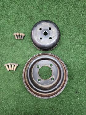 Ford Ftua-6312-ca/f4te-88528-aa 87-96 F150 Oem 5.8 351w 5.0 302 Crankshaft Harmonic Balancer And Wp Pulley