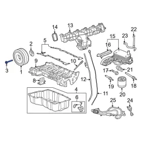 Bk2z6a345a Ford Oe For Transit-150 2015-2019 Engine Crankshaft Pulley Bolt